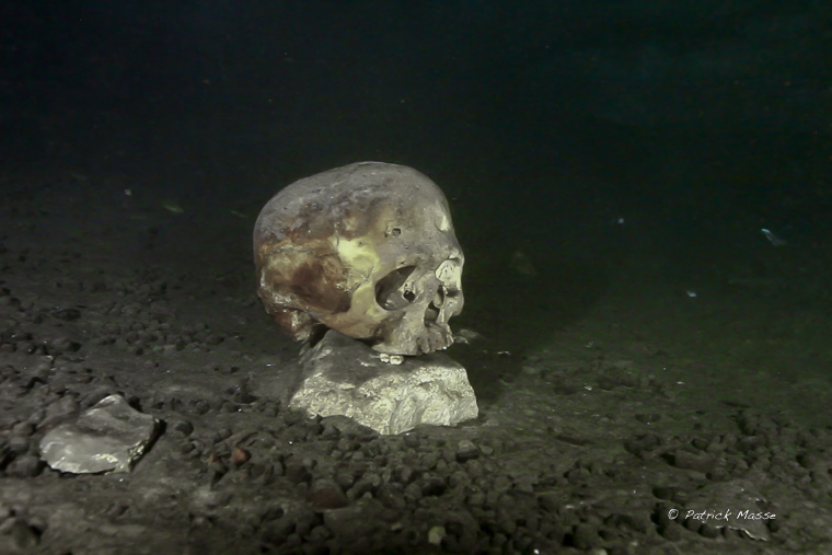 Crane Maya dans la cénote Dzombakal